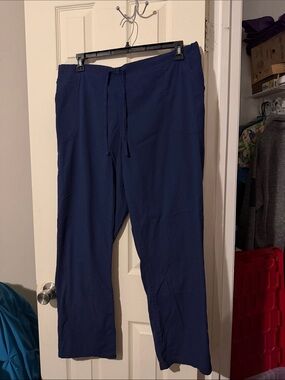 #349 Scrubstar Navy Straight-Leg Drawstring scrub pants